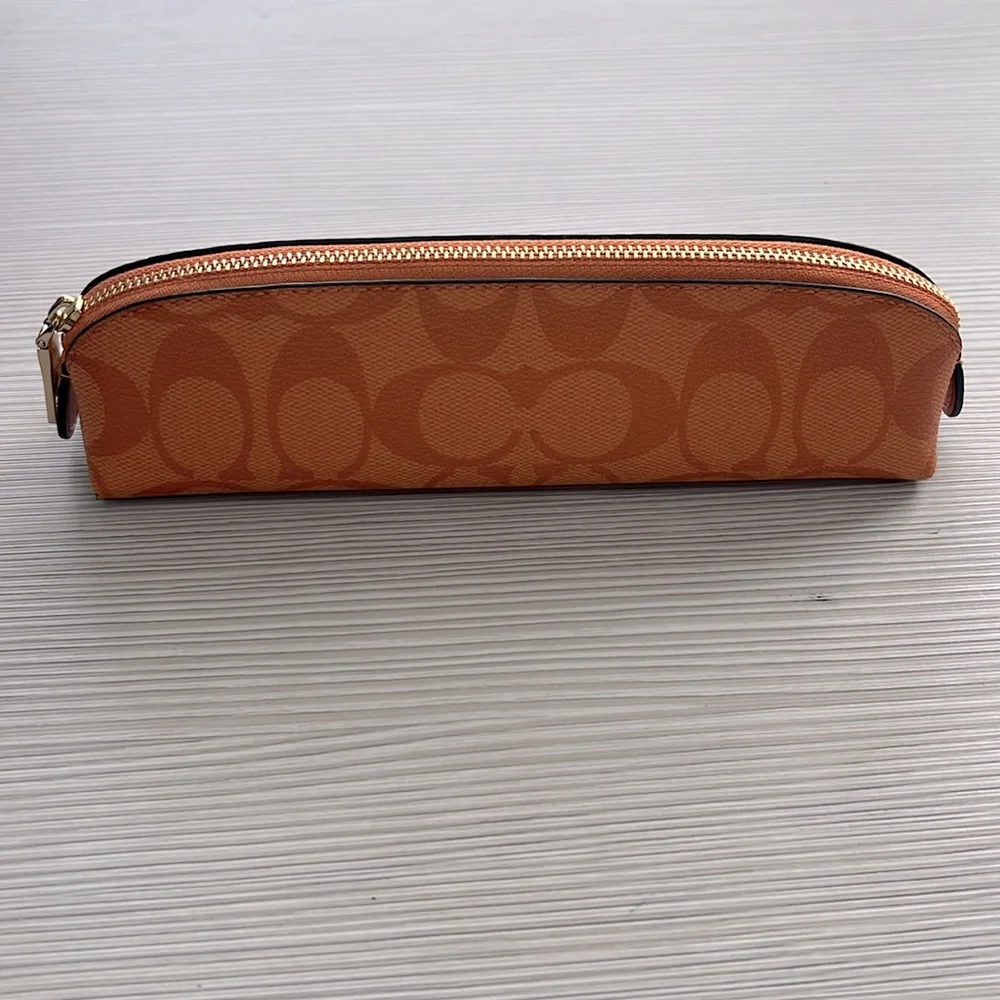 Coach Signature Orange pencil case